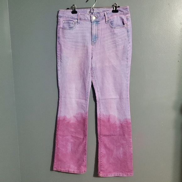 NoBo No Boundaries Bootcut Womens Jeans Pink Purple Dip Dyed Size 13 - Picture 1 of 6
